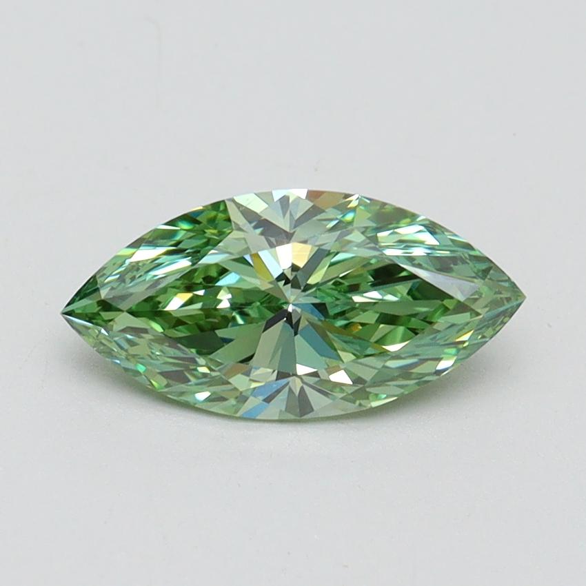 1.00 Ct. Fancy Vivid Green Marquise Lab Grown Diamond