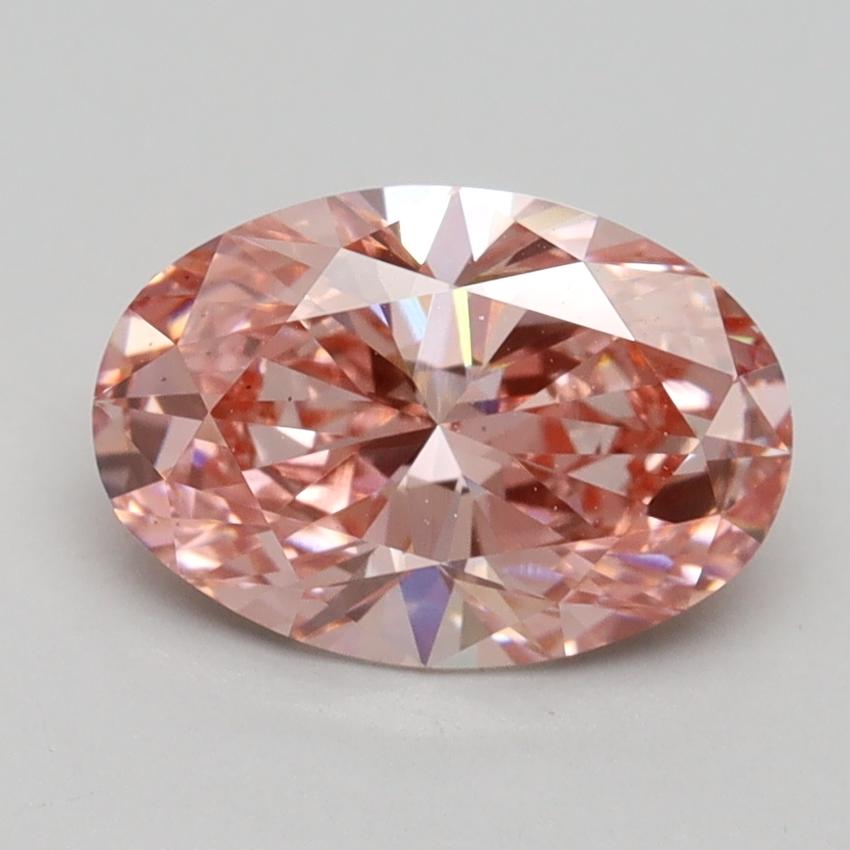 1.84 Ct. Fancy Intense Pink Oval Lab Grown Diamond