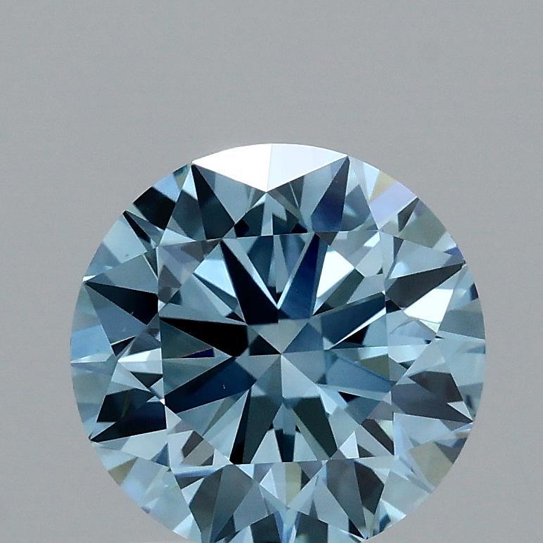 2.01 Ct. Fancy Vivid Blue Round Lab Grown Diamond