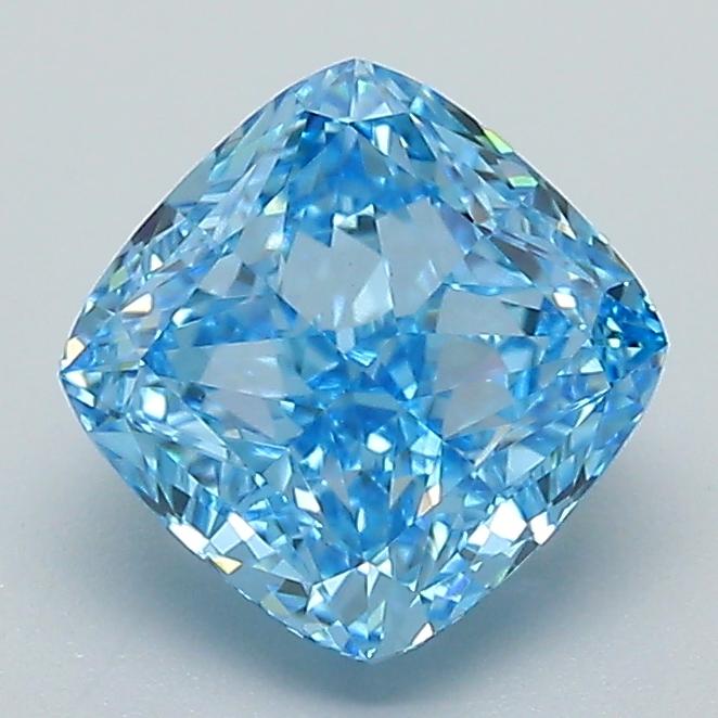 1.81 Ct. Fancy Vivid Blue Cushion Lab Grown Diamond