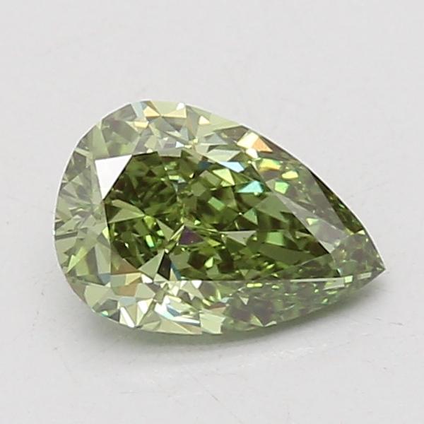 1.10 Ct. Fancy Vivid Green Pear Lab Grown Diamond
