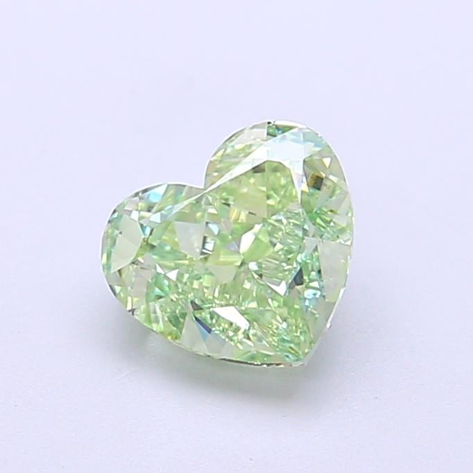 1.14 Ct. Fancy Vivid  Green Heart Lab Grown Diamond