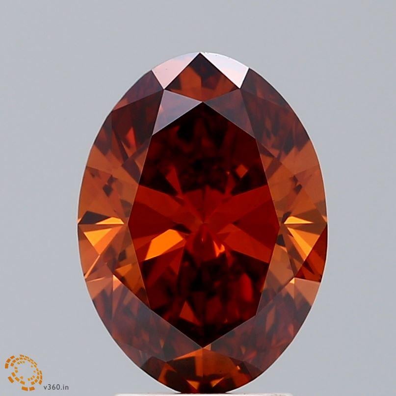 3.10 Ct. Fancy Deep Orange Oval Lab Grown Diamond