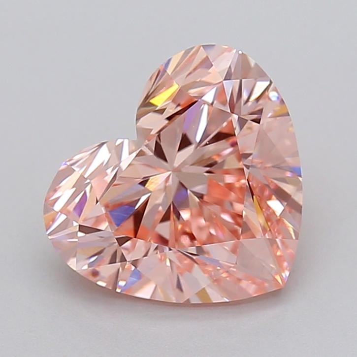 3.06 Ct. Fancy Vivid  Pink Heart Lab Grown Diamond