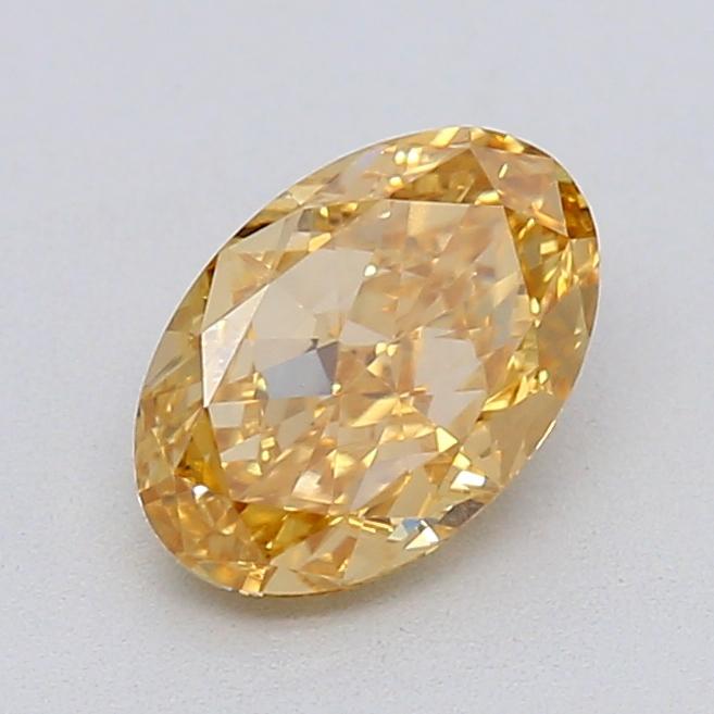0.53 Ct. Fancy Intense  Yellow Oval Lab Grown Diamond