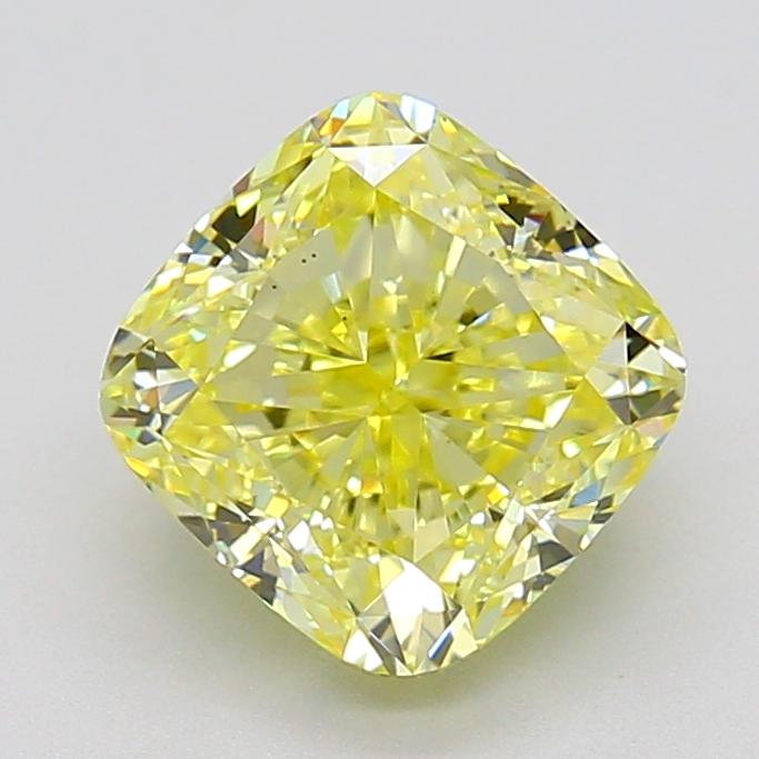 2.04 Ct. Fancy Yellow Cushion Lab Grown Diamond