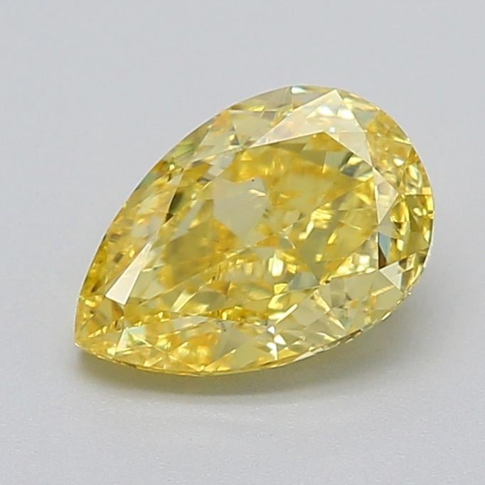1.06 Ct. Fancy Intense  Yellow Pear Lab Grown Diamond