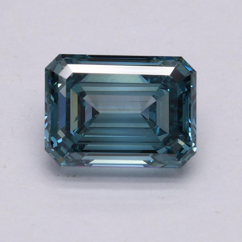 1.71 Ct. Fancy Intense Blue Emerald Lab Grown Diamond