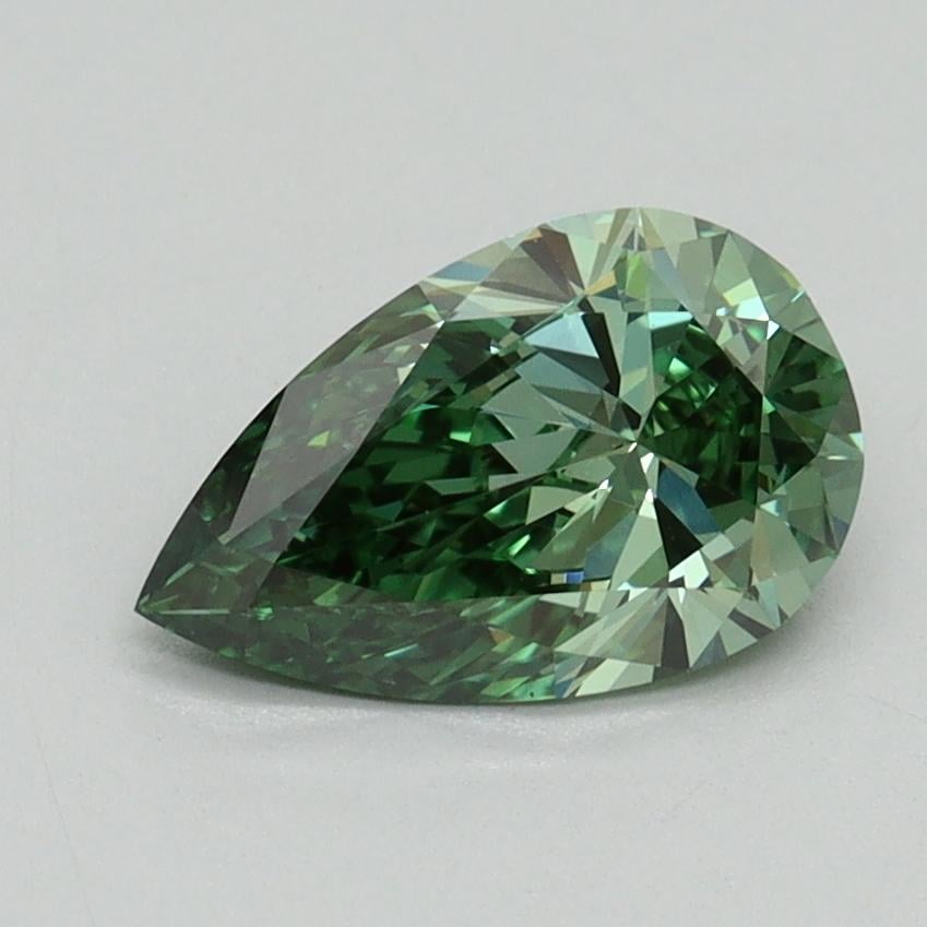 1.06 Ct. Fancy Vivid Pacific Green Pear Lab Grown Diamond