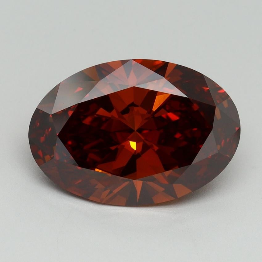 5.02 Ct. Fancy Deep Orange Oval Lab Grown Diamond