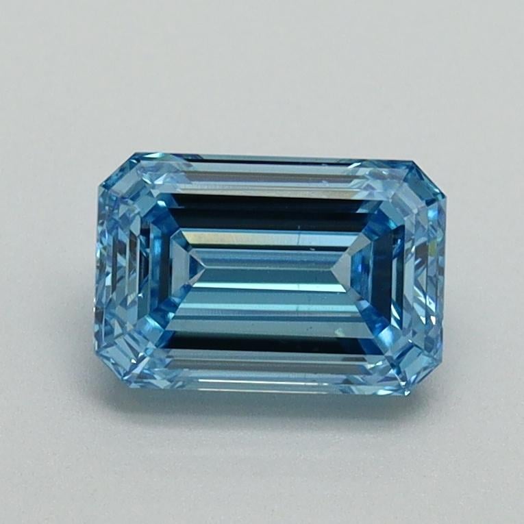 1.00 Ct. Fancy Vivid Blue Emerald Lab Grown Diamond