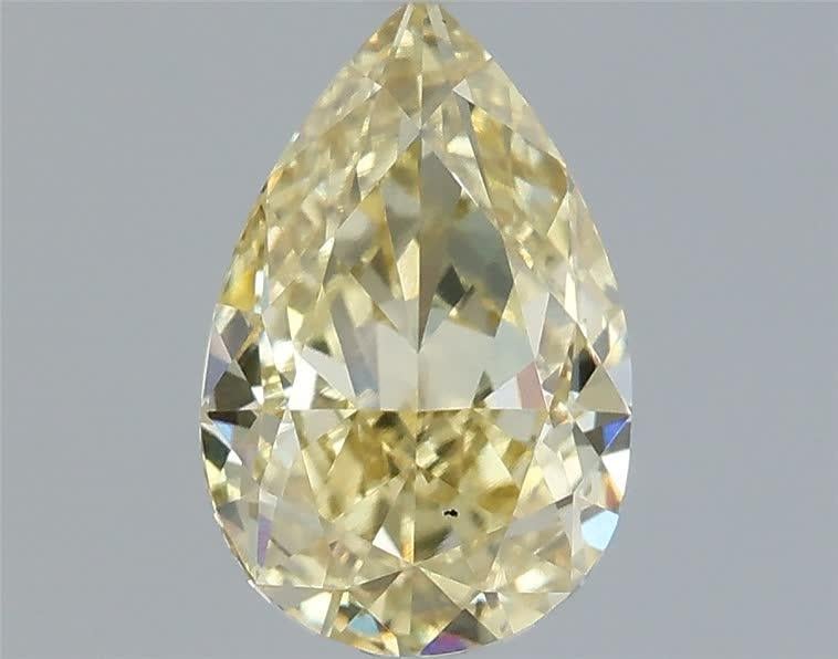 1.11 Ct. Fancy Intense Yellow Pear Lab Grown Diamond