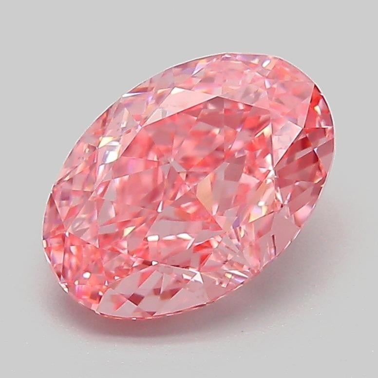 2.08 Ct. Fancy Vivid Pink Oval Lab Grown Diamond