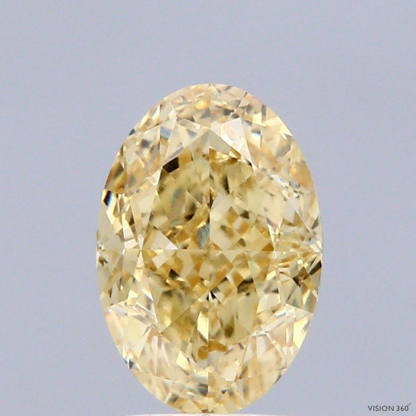 2.61 Ct. Fancy Intense Yellow Oval Lab Grown Diamond