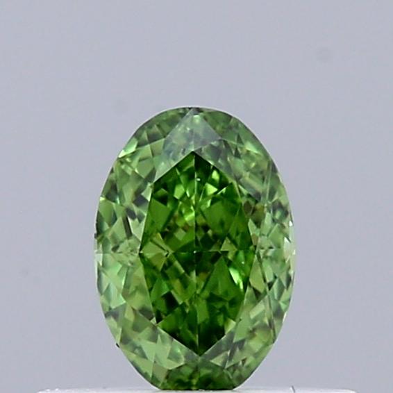 0.36 Ct. Fancy Vivid Green Oval Lab Grown Diamond
