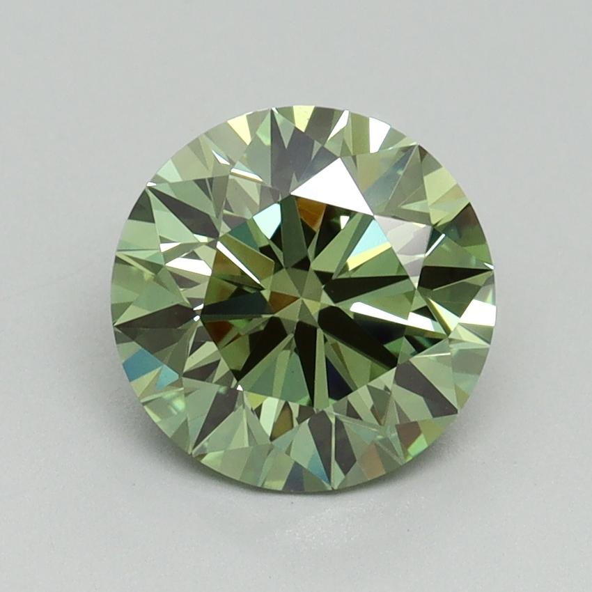 1.86 Ct. Fancy Vivid Green Round Lab Grown Diamond