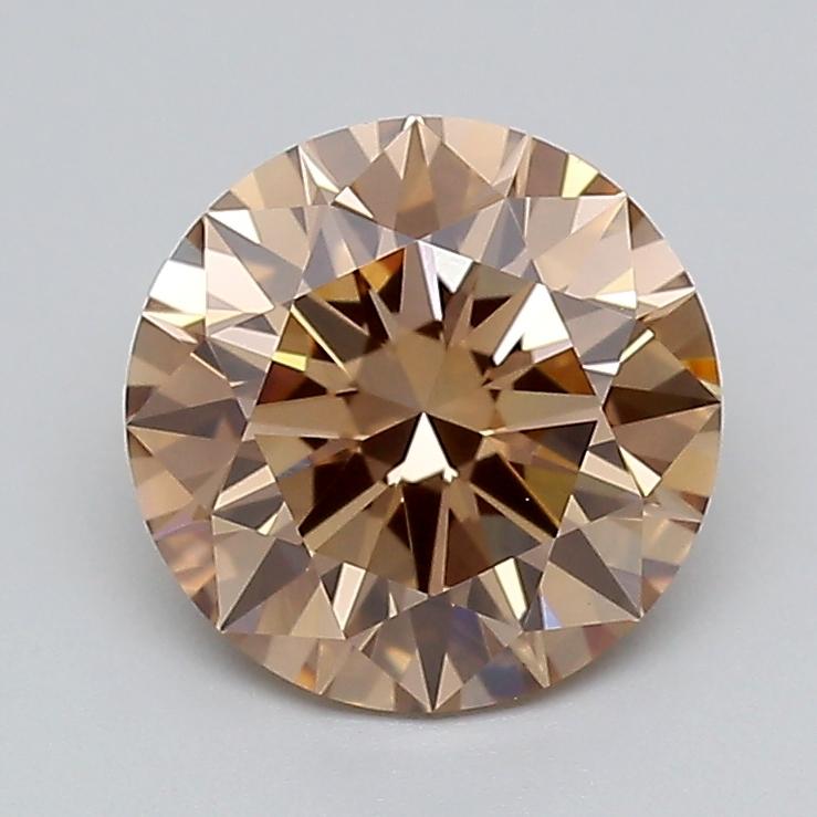 2.01 Ct. Light  Brown Round Lab Grown Diamond