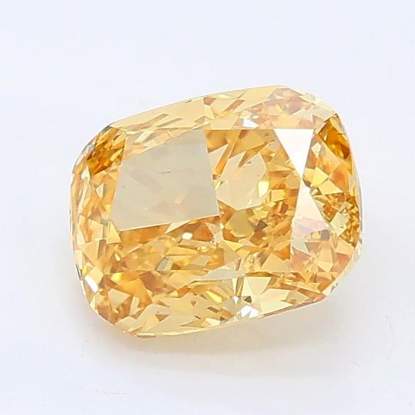 1.24 Ct. Fancy Intense Yellow Cushion Lab Grown Diamond