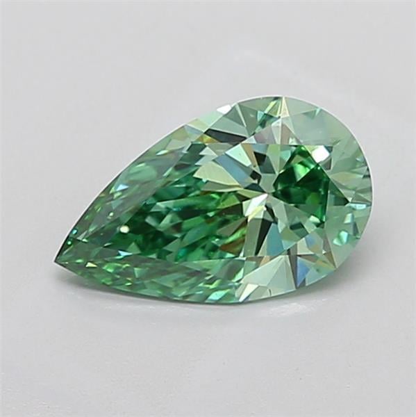1.68 Ct. Fancy Vivid Green Pear Lab Grown Diamond