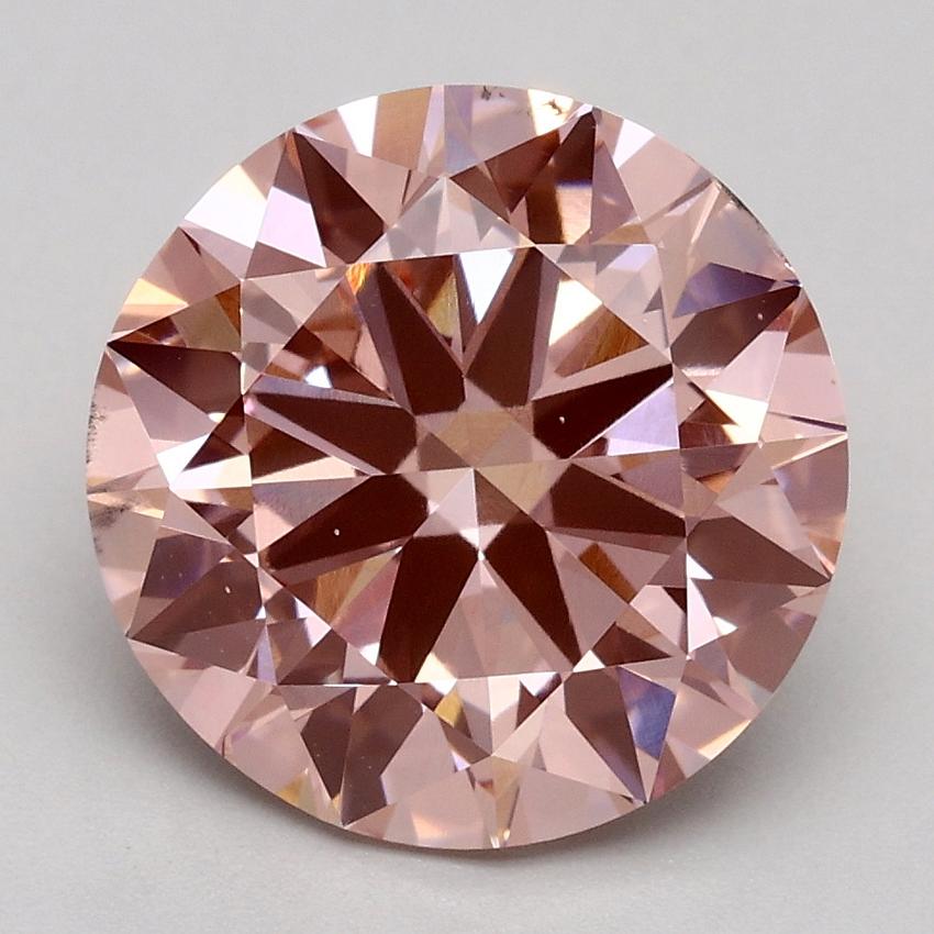 3.30 Ct. Fancy Intense Pink Round Lab Grown Diamond