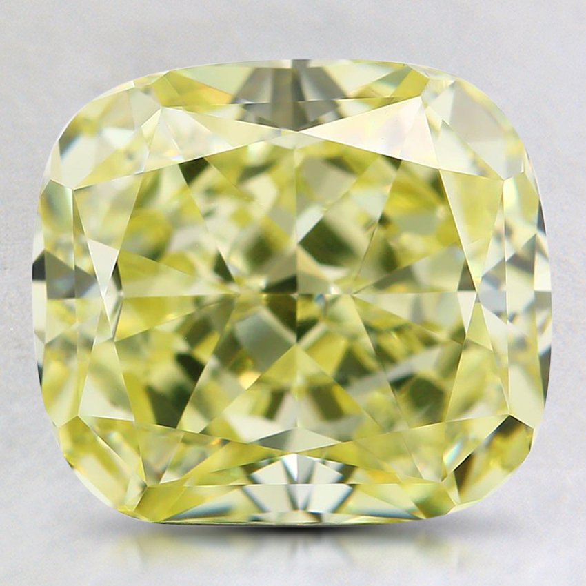 3.37 Ct. Natural Fancy Yellow Cushion Diamond