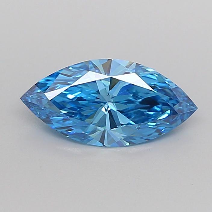 0.77 Ct. Fancy Vivid Blue Marquise Lab Grown Diamond