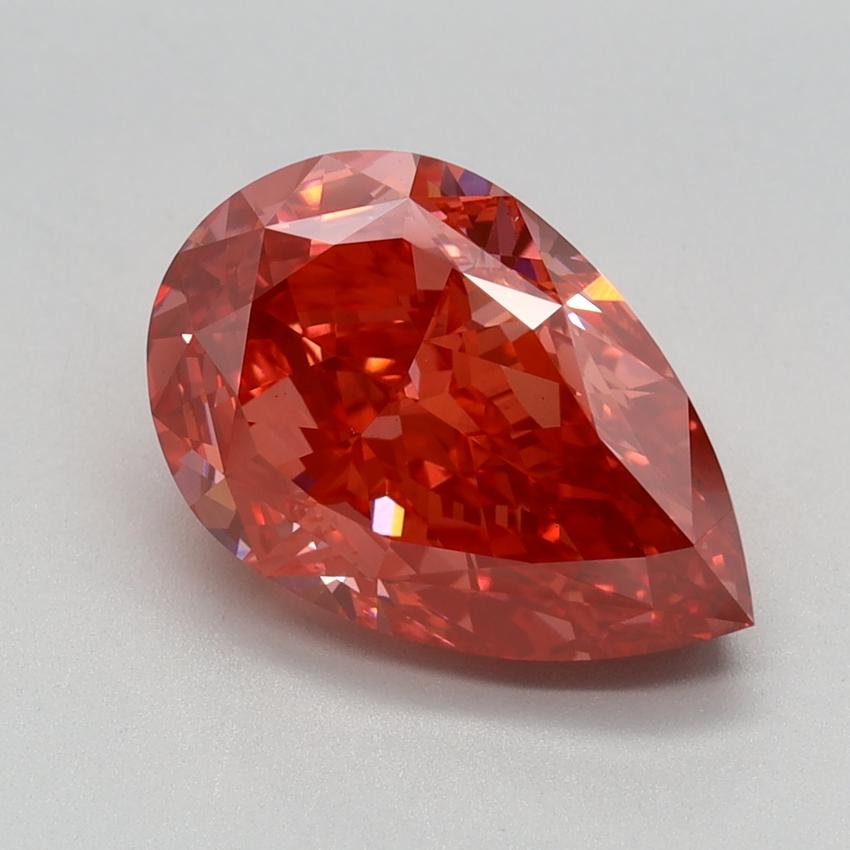 3.30 Ct. Fancy Vivid Pink Pear Lab Grown Diamond