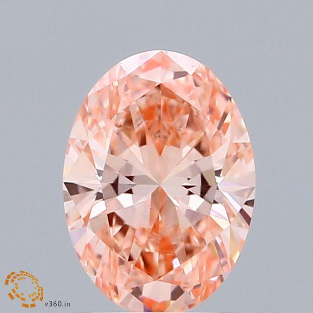 1.05 Ct. Fancy Vivid Pink Oval Lab Grown Diamond