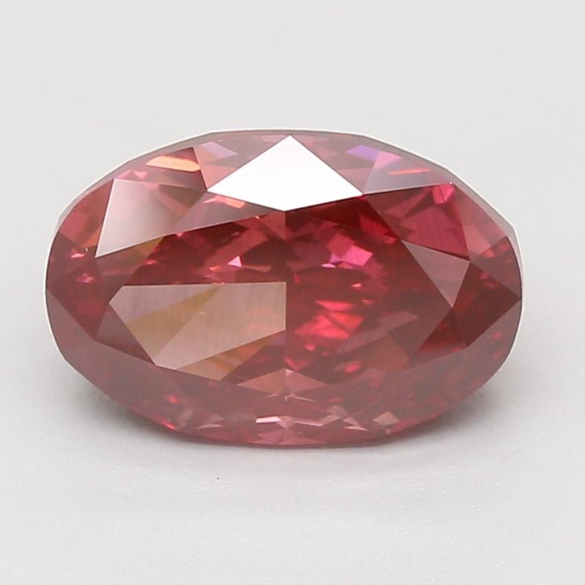 4.04 Ct. Fancy Deep Pink Oval Lab Grown Diamond