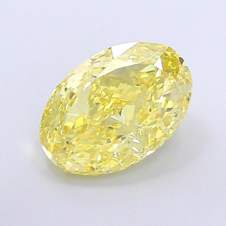 4.64 Ct. Fancy Intense  Yellow Oval Lab Grown Diamond