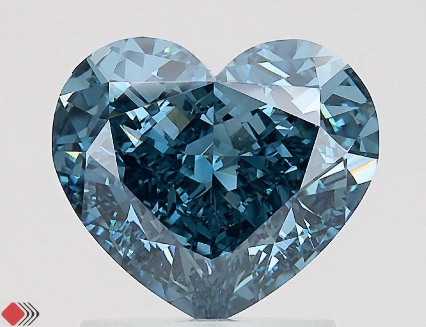 2.04 Ct. Fancy Vivid  Blue Heart Lab Grown Diamond