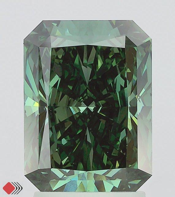 3.00 Ct. Fancy Vivid Green Radiant Lab Grown Diamond