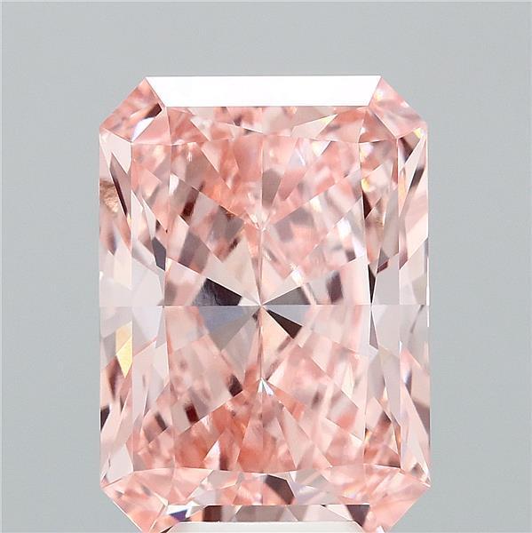 6.54 Ct. Fancy Vivid Pink Radiant Lab Grown Diamond