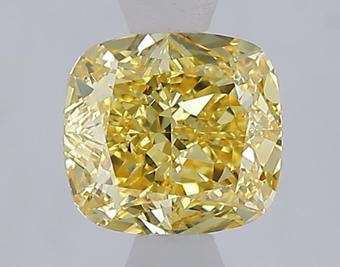 1.09 Ct. Fancy Intense  Yellow Cushion Lab Grown Diamond