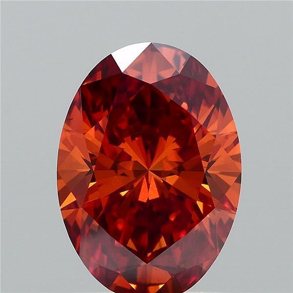 1.53 Ct. Fancy Vivid Orange Oval Lab Grown Diamond