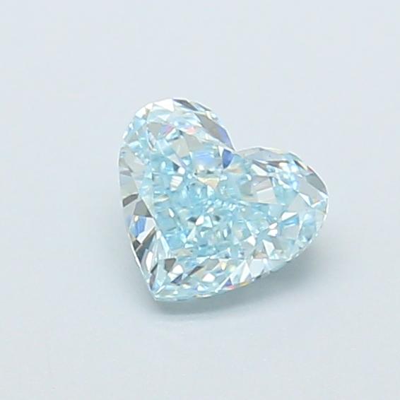 0.63 Ct. Fancy Intense Blue Heart Lab Grown Diamond