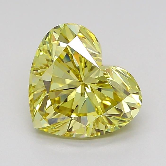 2.05 Ct. Fancy Intense None Yellow Heart Lab Grown Diamond