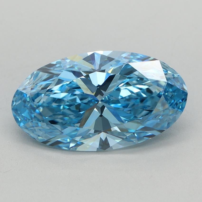 2.08 Ct. Fancy Vivid Blue Oval Lab Grown Diamond
