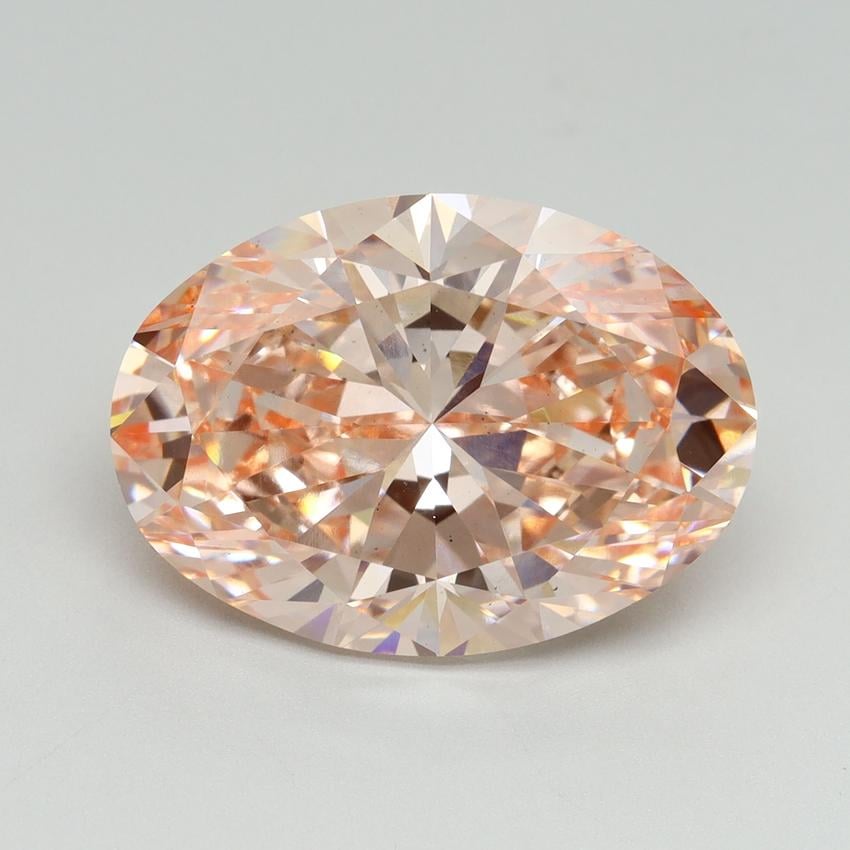 8.02 Ct. Fancy Intense Pink Oval Lab Grown Diamond