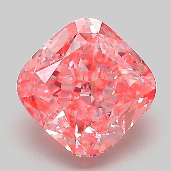2.03 Ct. Fancy Vivid Pink Cushion Lab Grown Diamond