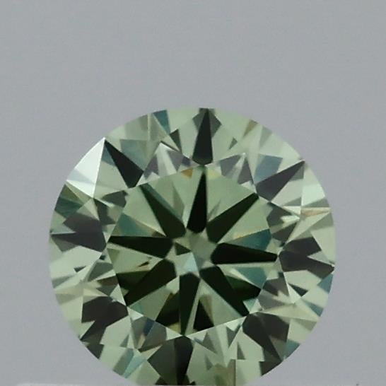 0.40 Ct. Fancy Vivid  Green Round Lab Grown Diamond