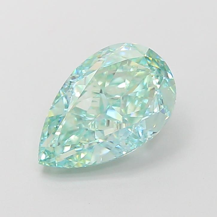 2.21 Ct. Fancy Vivid  Green Pear Lab Grown Diamond