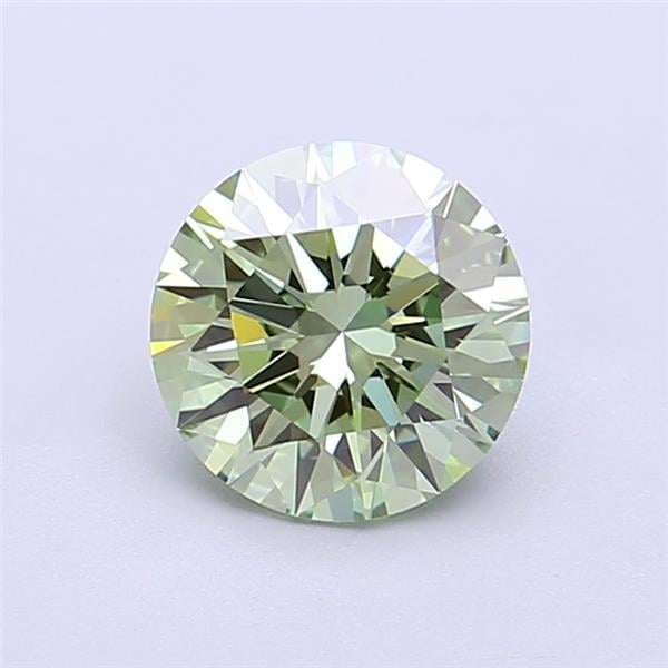 1.33 Ct. Fancy Vivid  Green Round Lab Grown Diamond
