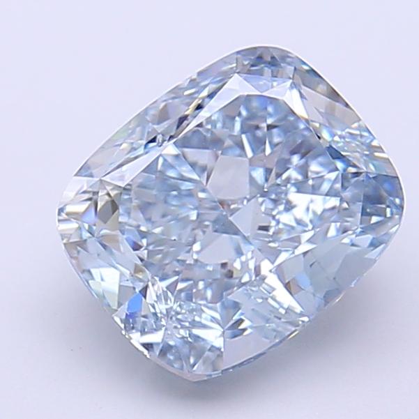 2.32 Ct. Fancy Intense  Blue Cushion Lab Grown Diamond