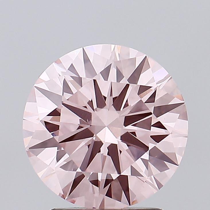 2.24 Ct. Fancy Intense Pink Round Lab Grown Diamond