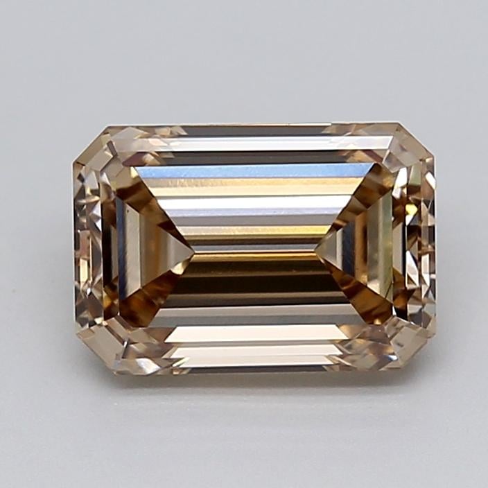 3.00 Ct. Fancy Light  Brown Emerald Lab Grown Diamond