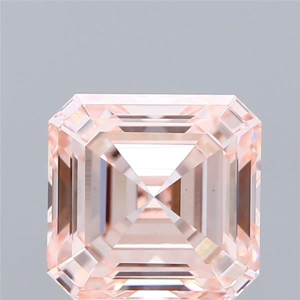 3.02 Ct. Fancy Intense Pink Asscher Lab Grown Diamond