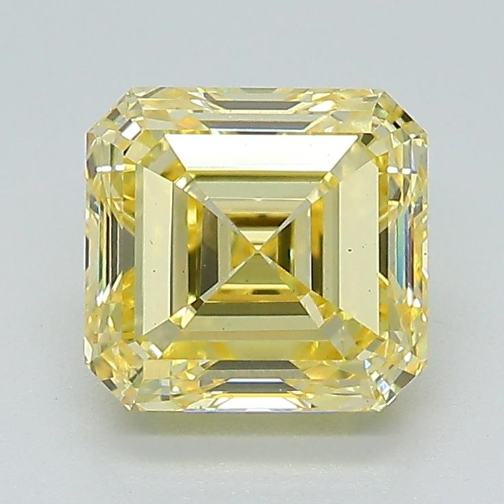 2.01 Ct. Fancy Intense Yellow Asscher Lab Grown Diamond