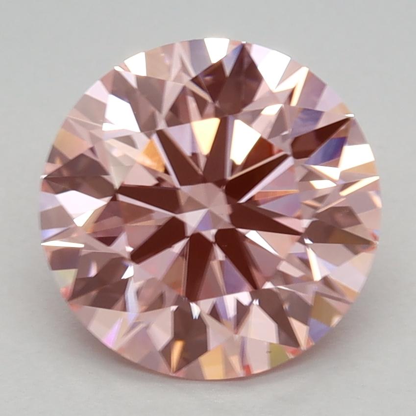 2.02 Ct. Fancy Vivid Pink Round Lab Grown Diamond