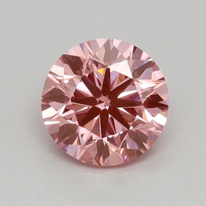 0.40 Ct. Fancy Vivid Pink Round Lab Grown Diamond